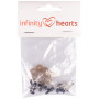 Infinity Hearts Sikkerhedsøjne/Amigurumi øjne Klar 8mm - 5 sæt
