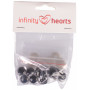 Infinity Hearts Sikkerhedsøjne/Amigurumi øjne Klar 18mm - 5 sæt