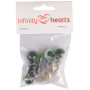 Infinity Hearts Sikkerhedsøjne/Amigurumi øjne Grøn 16mm - 5 sæt