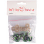 Infinity Hearts Sikkerhedsøjne/Amigurumi øjne Grøn 18mm - 5 sæt
