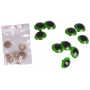 Infinity Hearts Sikkerhedsøjne/Amigurumi øjne Grøn 30mm - 5 sæt - 2. sortering
