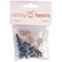 Infinity Hearts Sikkerhedsøjne/Amigurumi øjne Blå 12mm - 5 sæt