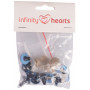 Infinity Hearts Sikkerhedsøjne/Amigurumi øjne Blå 18mm - 5 sæt