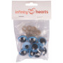 Infinity Hearts Sikkerhedsøjne/Amigurumi øjne Blå 25mm - 5 sæt