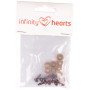 Infinity Hearts Sikkerhedsøjne/Amigurumi øjne Rød 8mm - 5 sæt