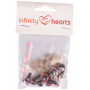 Infinity Hearts Sikkerhedsøjne/Amigurumi øjne Rød 12mm - 5 sæt - 2. sortering