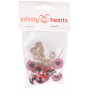 Infinity Hearts Sikkerhedsøjne/Amigurumi øjne Rød 14mm - 5 sæt - 2. sortering