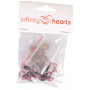 Infinity Hearts Sikkerhedsøjne/Amigurumi øjne Rød 16mm - 5 sæt - 2. sortering