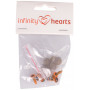 Infinity Hearts Sikkerhedsøjne/Amigurumi øjne Orange 8mm - 5 sæt
