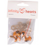 Infinity Hearts Sikkerhedsøjne/Amigurumi øjne Orange 12mm - 5 sæt - 2. sortering