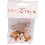 Infinity Hearts Sikkerhedsøjne/Amigurumi øjne Orange 14mm - 5 sæt - 2. sortering