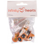 Infinity Hearts Sikkerhedsøjne/Amigurumi øjne Orange 16mm - 5 sæt - 2. sortering