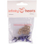 Infinity Hearts Sikkerhedsøjne/Amigurumi øjne Lilla 10mm - 5 sæt - 2. sortering