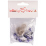 Infinity Hearts Sikkerhedsøjne/Amigurumi øjne Lilla 12mm - 5 sæt