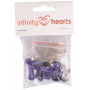 Infinity Hearts Sikkerhedsøjne/Amigurumi øjne Lilla 14mm - 5 sæt - 2. sortering