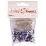 Infinity Hearts Sikkerhedsøjne/Amigurumi øjne Lilla 16mm - 5 sæt - 2. sortering