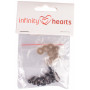Infinity Hearts Sikkerhedsøjne/Amigurumi øjne Brun 8mm - 5 sæt