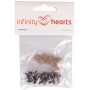 Infinity Hearts Sikkerhedsøjne/Amigurumi øjne Brun 10mm - 5 sæt