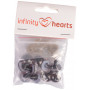 Infinity Hearts Sikkerhedsøjne/Amigurumi øjne Brun 16mm - 5 sæt