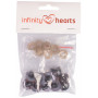 Infinity Hearts Sikkerhedsøjne/Amigurumi øjne Brun 18mm - 5 sæt