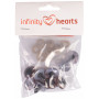 Infinity Hearts Sikkerhedsøjne/Amigurumi øjne Brun 20mm - 5 sæt