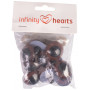 Infinity Hearts Sikkerhedsøjne/Amigurumi øjne Brun 30mm - 5 sæt