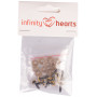 Infinity Hearts Sikkerhedsøjne/Amigurumi øjne Gul 8mm - 5 sæt