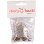 Infinity Hearts Sikkerhedsøjne/Amigurumi øjne Gul 15mm - 5 sæt