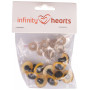 Infinity Hearts Sikkerhedsøjne/Amigurumi øjne Gul 20mm - 5 sæt