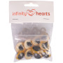 Infinity Hearts Sikkerhedsøjne/Amigurumi øjne Gul 25mm - 5 sæt