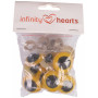 Infinity Hearts Sikkerhedsøjne/Amigurumi øjne Gul 30mm - 5 sæt
