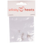 Infinity Hearts Nøglering Tynd Sølvfarvet 5mm - 10 stk