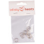 Infinity Hearts Nøglering Tynd Sølvfarvet 10mm - 10 stk