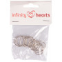 Infinity Hearts Nøglering Tynd Sølvfarvet 20mm - 10 stk