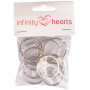 Infinity Hearts Nøglering Tynd Sølvfarvet 30mm - 10 stk