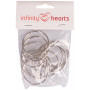 Infinity Hearts Nøglering Tynd Sølvfarvet 45mm - 10 stk
