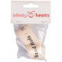 Infinity Hearts Stofbånd/Labels bånd Handmade 15mm - 3 meter