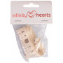 Infinity Hearts Stofbånd/Labels bånd Målebånd motiver 15mm - 3 meter