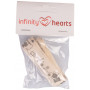 Infinity Hearts Stofbånd/Labels bånd Sy motiver Sort 15mm - 3 meter
