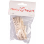 Infinity Hearts Stofbånd/Labels bånd Handmade ass. Motiver Sort 15mm - 3 meter