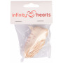 Infinity Hearts Stofbånd/Labels bånd Hugs and Kisses 15mm - 3 meter