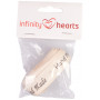 Infinity Hearts Stofbånd/Labels bånd Handmade 25mm - 3 meter