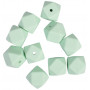 Infinity Hearts Perler Geometriske Silikone Mintgrøn 14mm - 10 stk