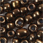 Rocaiperler, bronze, diam. 3 mm, str. 8/0 , hulstr. 0,6-1,0 mm, 500 g/ 1 pk.