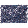 Rocaiperler, mørk blå, diam. 1,7 mm, str. 15/0 , hulstr. 0,5-0,8 mm, 500 g/ 1 ps.