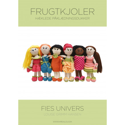 Hæklede påklædningsdukker - Fies univers - Frugtkjoler - Bog af Louise thumbnail