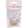 Infinity Hearts Nissebriller/Dukkebriller Metal Guld 25mm - 5 stk