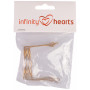 Infinity Hearts Nissebriller/Dukkebriller Metal Guld 50mm - 5 stk