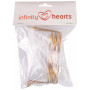 Infinity Hearts Nissebriller/Dukkebriller Metal Guld 100mm - 5 stk