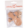 Infinity Hearts Til Og Fra Kort Snemand Karton Brun 9x7cm - 10 stk